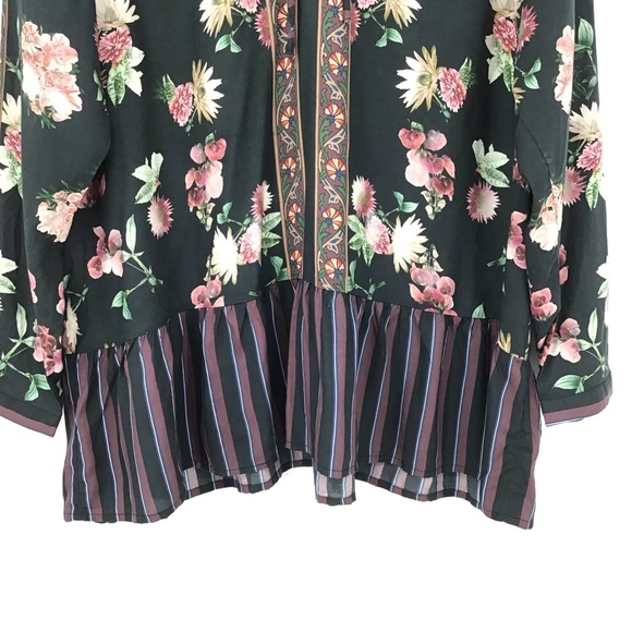 Tolani Collection Ruffled Hem Floral Print Tunic - Picture 5 of 14